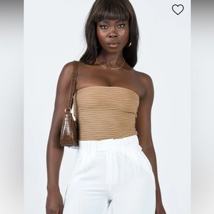 NWT Princess Polly Makena Beige Strapless Bodysuit Size 4